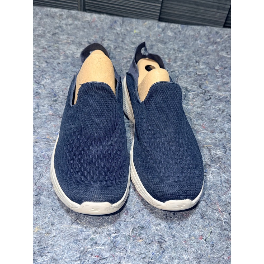 Skechers GoWalk 4 Mens Size 9 Navy Blue Mesh Slip On Walking Shoes Sneakers